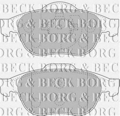 BORG & BECK bbp1731 -  Комплект тормозных колодок, дисковый тормоз